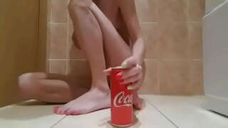 Skinny inbrengen zeer gemakkelijk een fles super breed anale